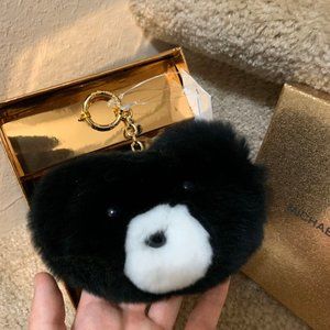 Michael Kors MK MD Fur Pom Charm Teddy Bear